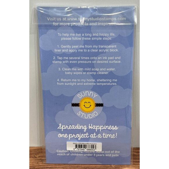 Sunny Studio Clear Stamps - Bountiful Autumn SSCL-278 Thanksgiving Turkey - Picture 3 of 4